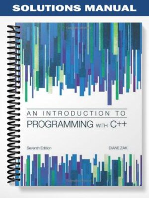 Solutions Manual for An Introduction to Programming With C++ 6th Edition by Diane Zak