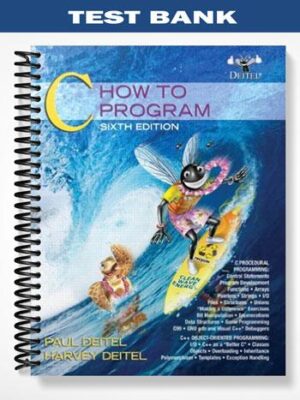 Test Bank for C How to Program 6th Edition by Deitel